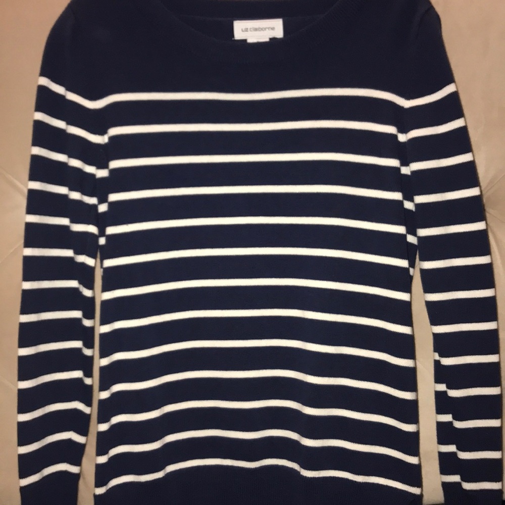 Dark blue & white stripped long sleeve